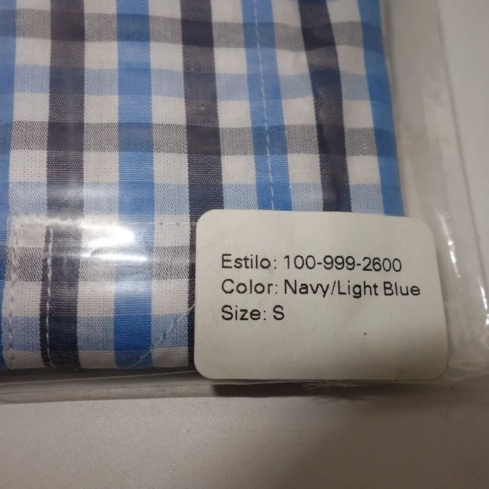 NEW Pennington & Bailes Shorts Blue Plaid Boxers Men's Small